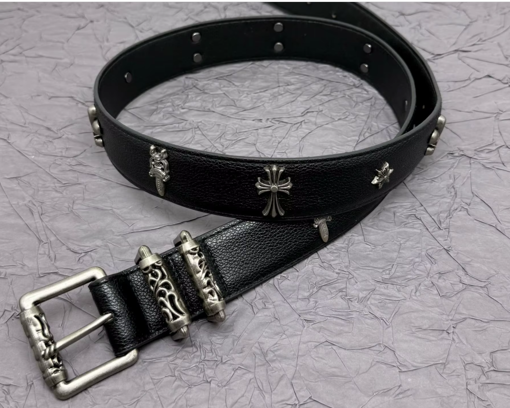Chrome & Hearts Faux Leather Belts - Pack of 2
