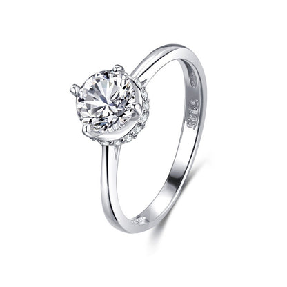 Micro-inlaid Diamond Ring S925 Silver Classic
