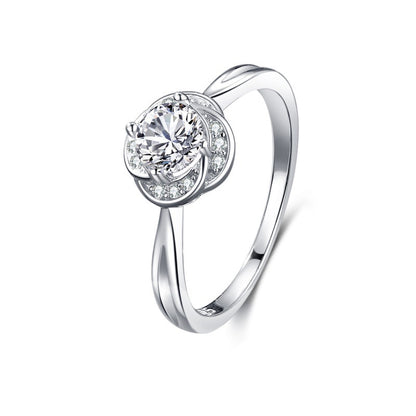 Micro-inlaid Diamond Ring S925 Silver Classic