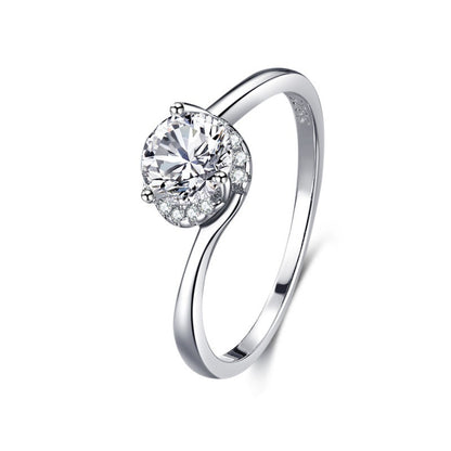 Micro-inlaid Diamond Ring S925 Silver Classic