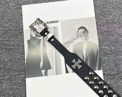 Chrome & Hearts Faux Leather Belts - Pack of 2