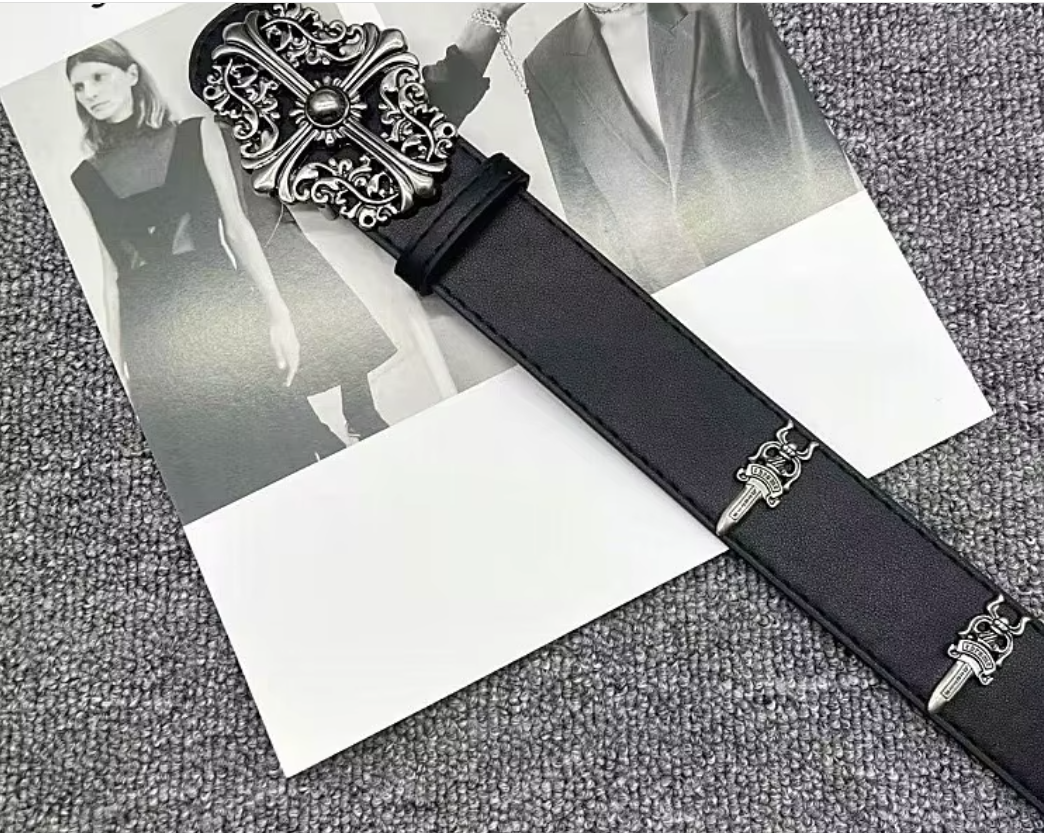 Chrome & Hearts Faux Leather Belts - Pack of 2