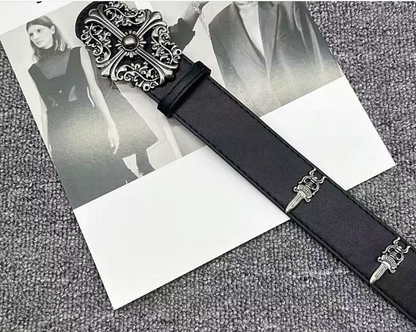 Chrome & Hearts Faux Leather Belts - Pack of 2