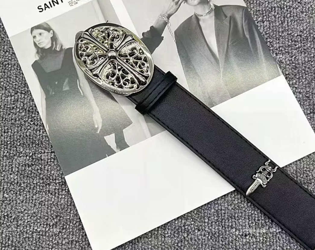 Chrome & Hearts Faux Leather Belts - Pack of 2