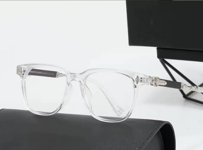 Italian-Obsidian Chrome & Hearts Glasses