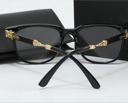 Italian-Obsidian Chrome & Hearts Glasses
