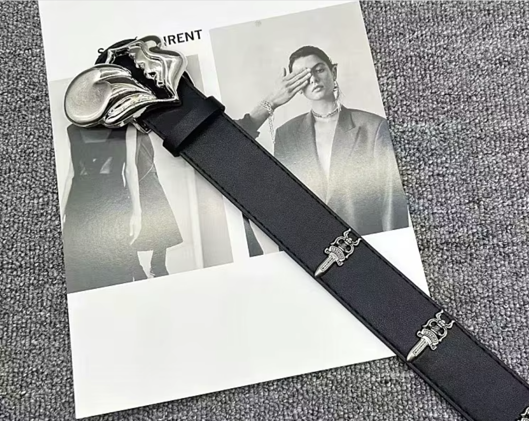 Chrome & Hearts Faux Leather Belts - Pack of 2