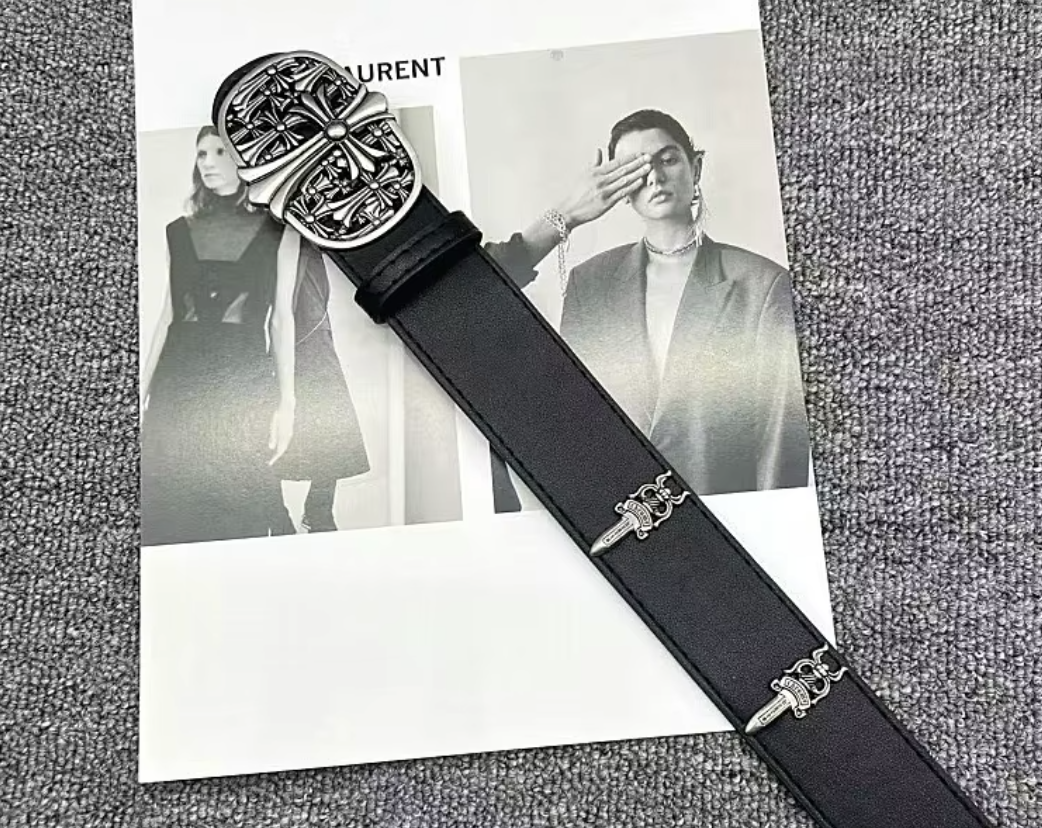 Chrome & Hearts Faux Leather Belts - Pack of 2