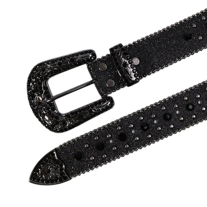 Rockstar Rhinestone buckle diamond decorated design