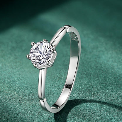 Micro-inlaid Diamond Ring S925 Silver Classic
