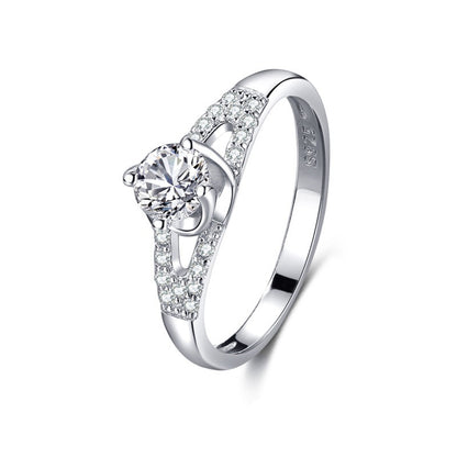 Micro-inlaid Diamond Ring S925 Silver Classic
