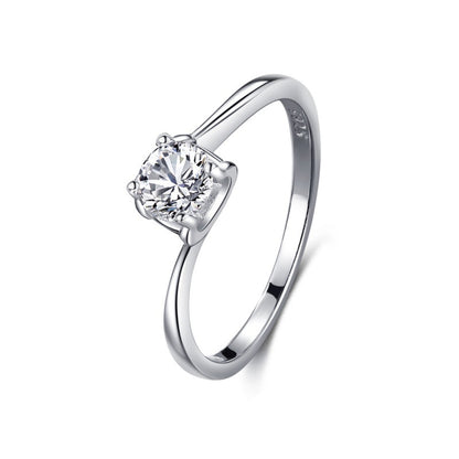 Micro-inlaid Diamond Ring S925 Silver Classic