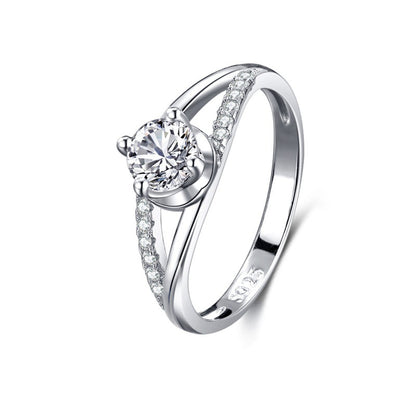 Micro-inlaid Diamond Ring S925 Silver Classic