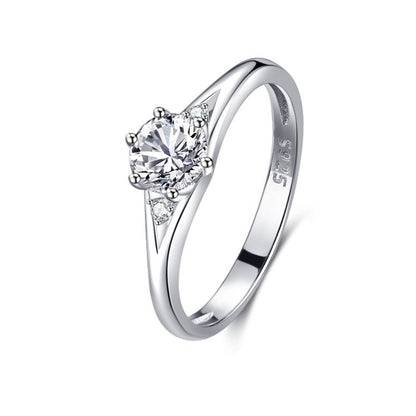 Micro-inlaid Diamond Ring S925 Silver Classic